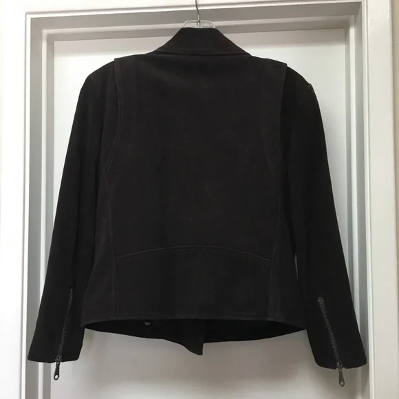 REBECCA MINKOFF SOFT Goatskin Leather Biker Moto Jacket - Picture 7 of 10